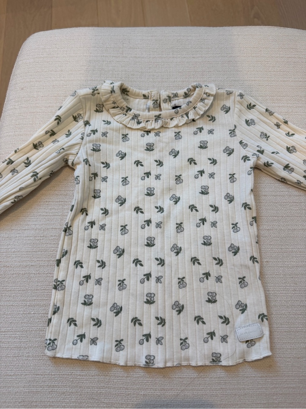 New 7 For All Mankind 24M Ruffle Collar Long Sleeve Top